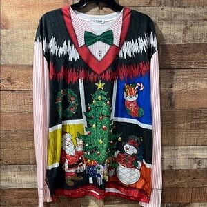 Faux Real Photorealistic Apparel Christmas Shirt men's XL
